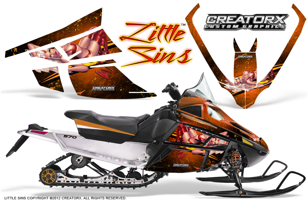 Arctic Cat F Series Graphics Kit Little Sins Orange